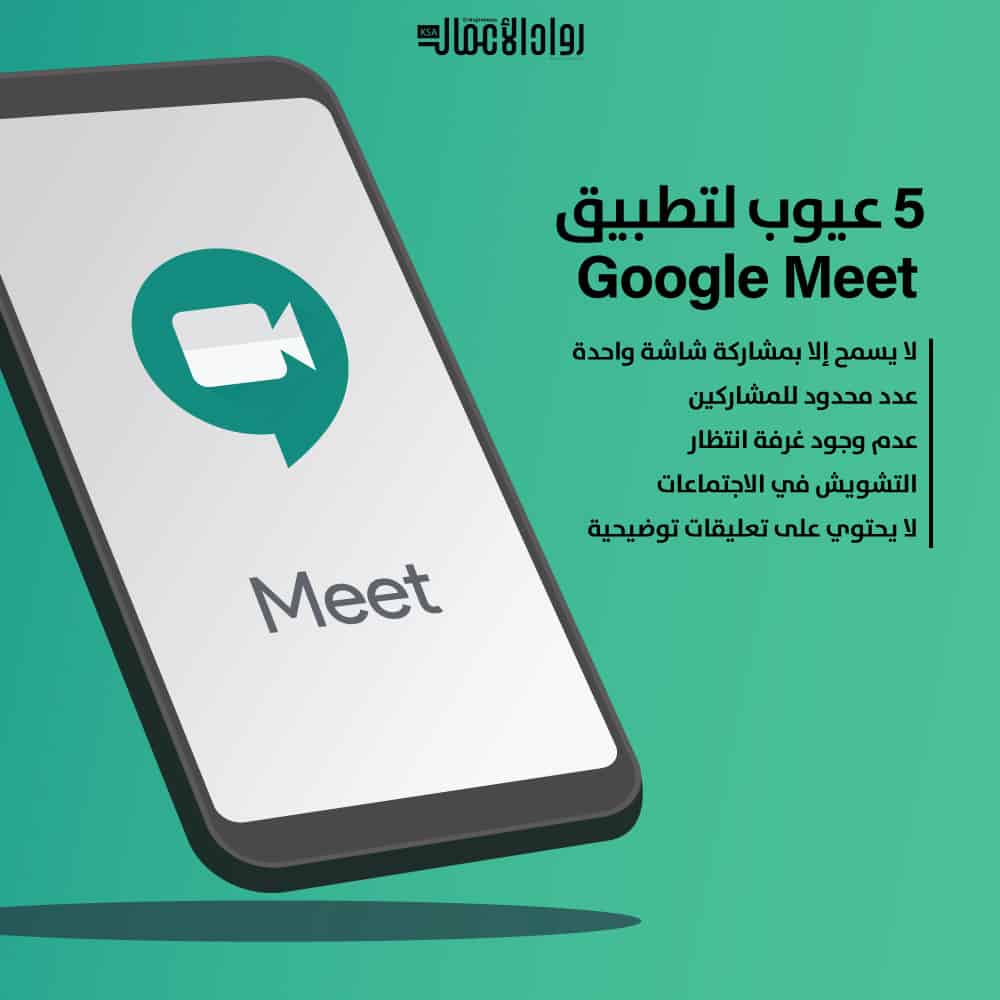 5 عيوب لتطبيق Google Meet - مجلة رواد الأعمال