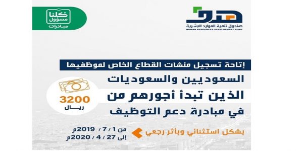 “هدف” يجدد دعوته للتسجيل مبادرة دعم التوظيف بأثر رجعي مبادرة دعم التوظيف