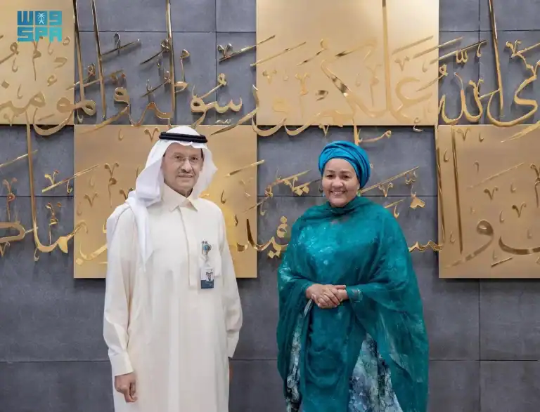 خلال لقائه نائبة الأمين العام للأمم المتحدة.. وزير الطاقة يستعرض جهود المملكة في مواجهة التغير المناخي وزير الطاقة