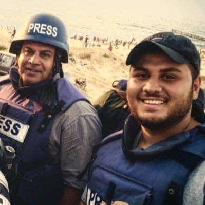 حمزة الدحدوح مع والده