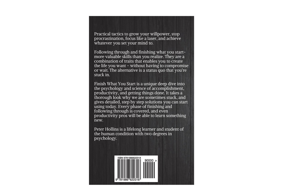 كتاب «Finish what you start»
